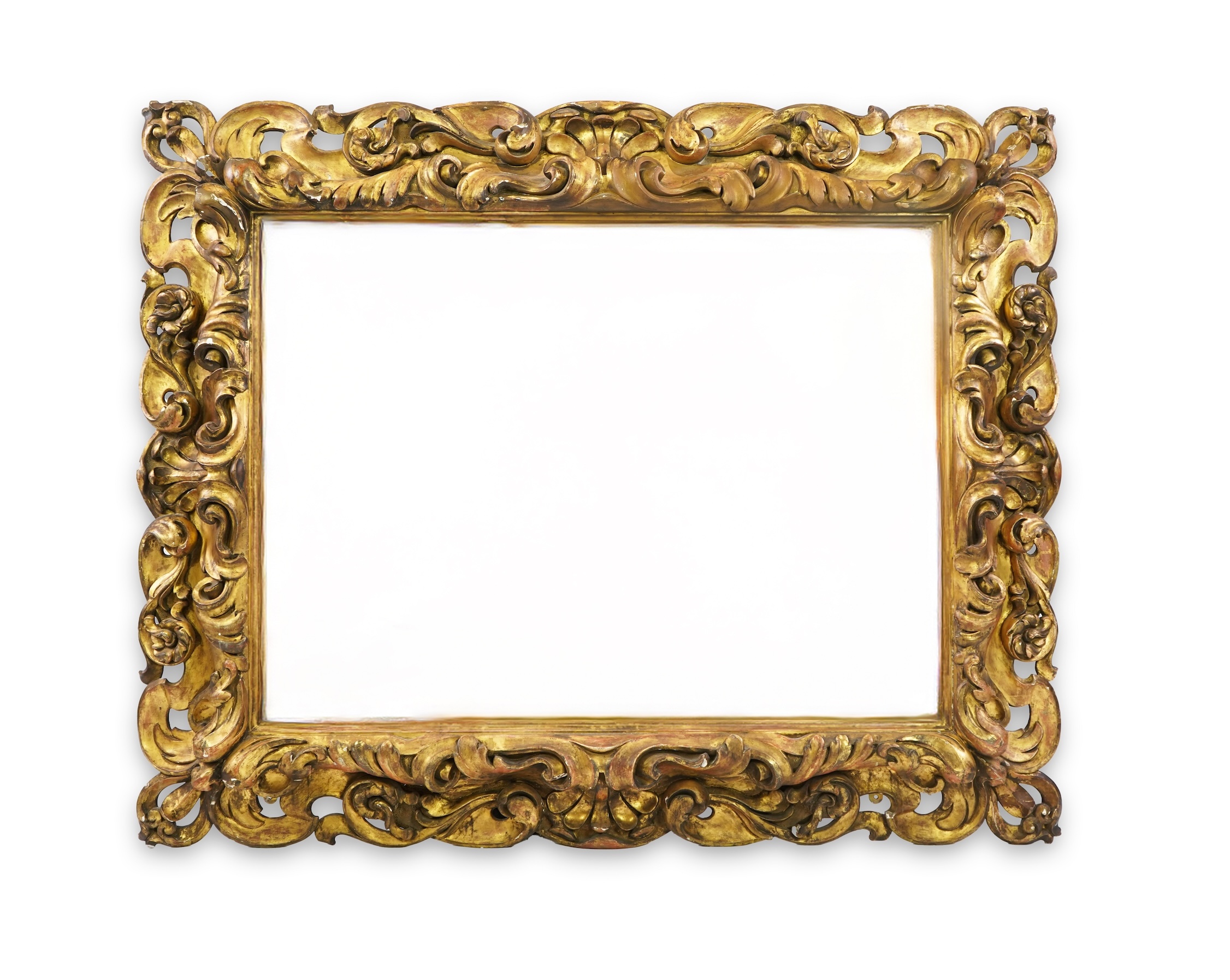 A 19th century Florentine Baroque revival carved giltwood overmantel mirror